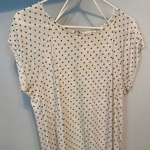 Maison Jules Polka Dot B&W Top